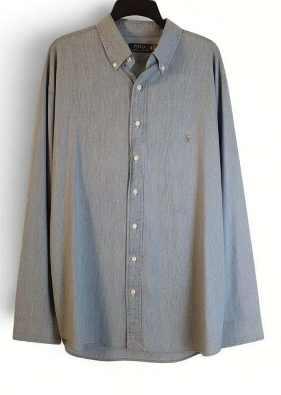 Polo Ralph Lauren Men's Light Blue Long Sleeve Button-Down Shirt Size 1XB